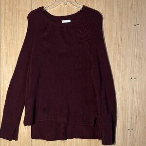 Stitches Women's Deep Burgundy Crew Neck Sweater